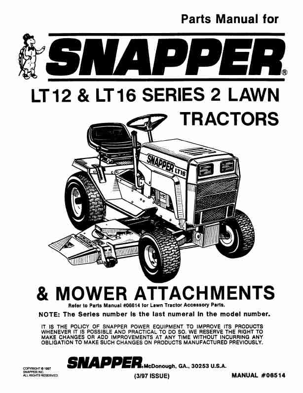 Snapper Lawn Mower LT12-page_pdf